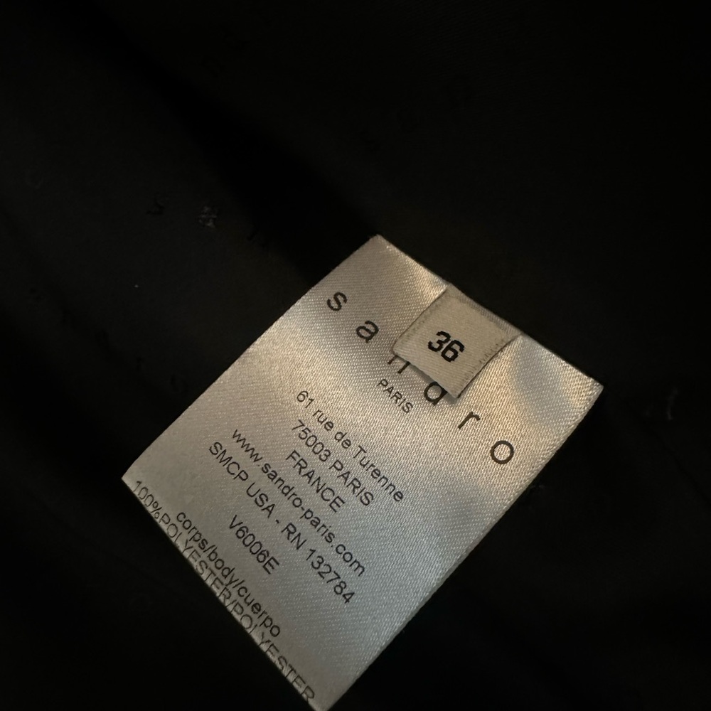 Sandro black blazer size 36 - Picture 3 of 6